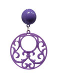 Flamenco Earrings in Openwork Plastic. Purple 2.479€ #502823472MRD